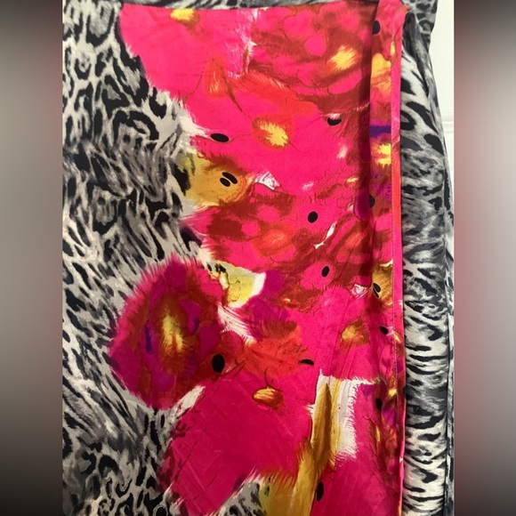 Isabelle Elie Boutique Silk Floral Wrap Skirt - Picture 2 of 5